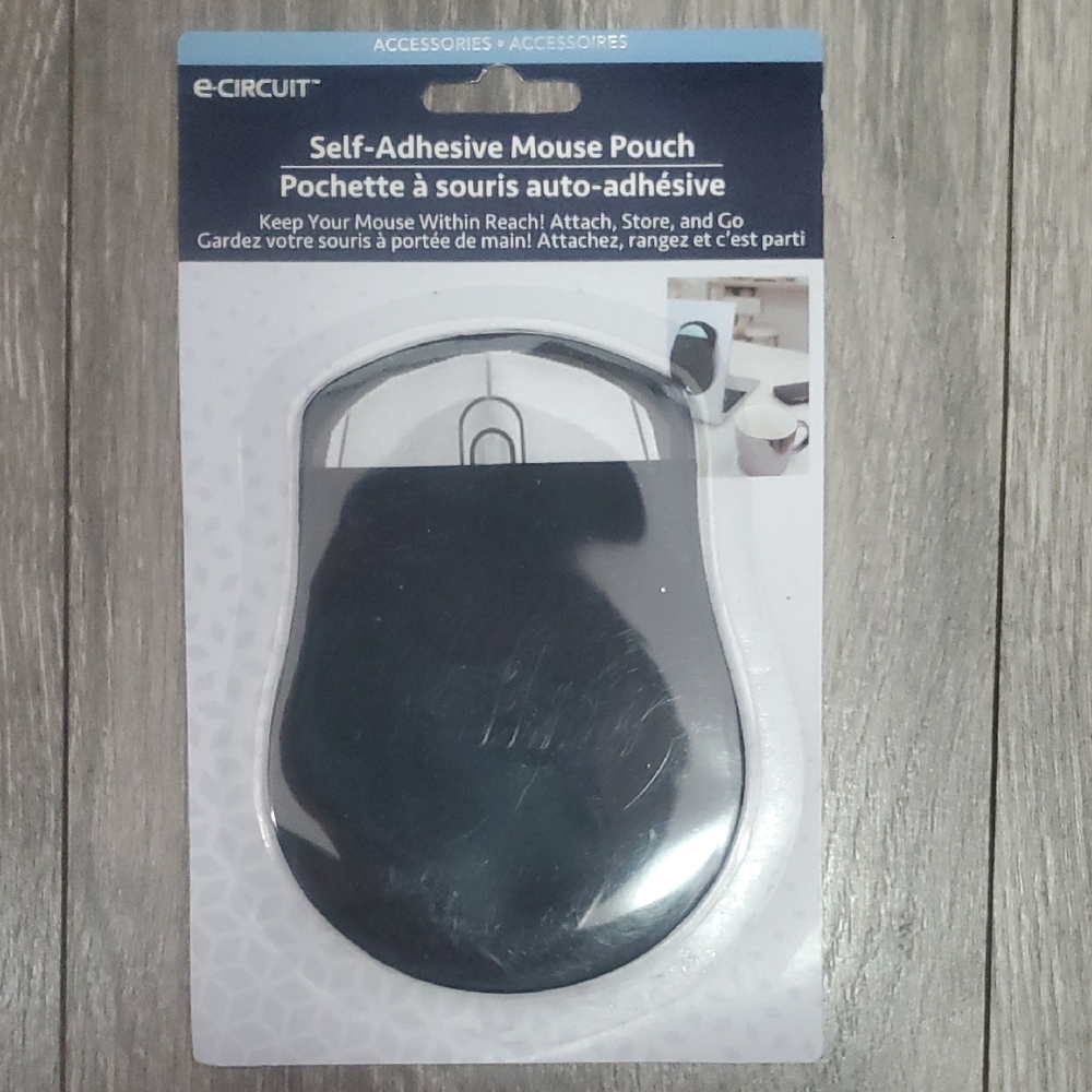 Black Self-Adhesive Mouse Pouch